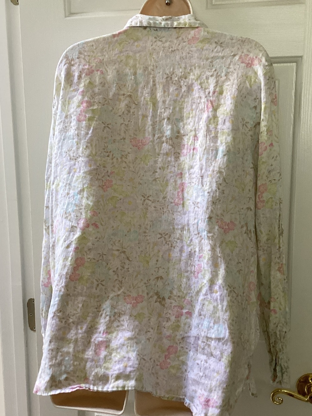 J Jill Love Linen blouse Cottagecore Lagenlook Soft girl Grannycore L Missy - Picture 2 of 7